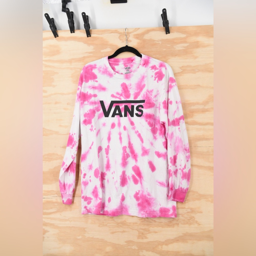 Vans, Pink Tie-Dye, Long Sleeve Shirt